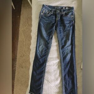 Vintage MISS ME Low Rise Straight Leg Jeans Dark Wash